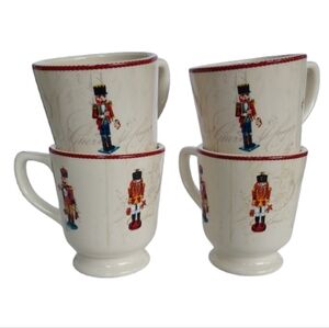William Sonoma Nutcracker Mugs Holiday Christmas XMAS Set Of 4 Marc Lacaze